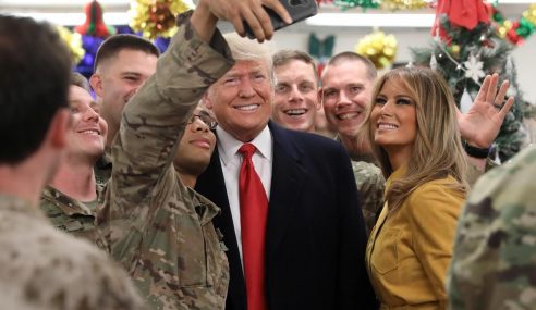 Trump Made a Surprise Visit to American Troops in Iraq on wednesday