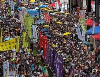 Thousands take to Hong Kong streets for pro-democracy rally