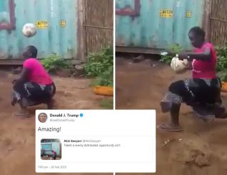 Haweenay xirfad mucjiso ah oo kubadda cagta ah soo bandhigtay ayaa indhaha dunida soo jiitay