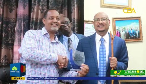 Gudoomiyaha UCID Ee Somaliland Oo Shahaado Sharaf Gudoonsiyey Maayarka Berbera