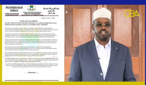 Jubaland rejects Somalia’s recognition of its leader Madobe