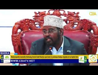 Madaxwaynaha Galmudug Axmed Cabdi Kaariye ayaa kulan la yeelanaya Gudiga Joogtada ah ee Aqalka Sare