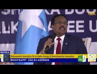 Madaxweynha Soomaaliya Oo ka hadlay Amniga & Doorashooyinka Soomaaliya.