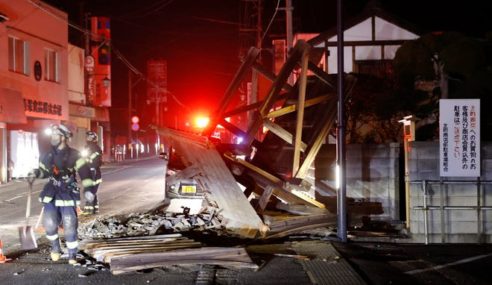 Dozens injured in strong quake off Japan’s Fukushima