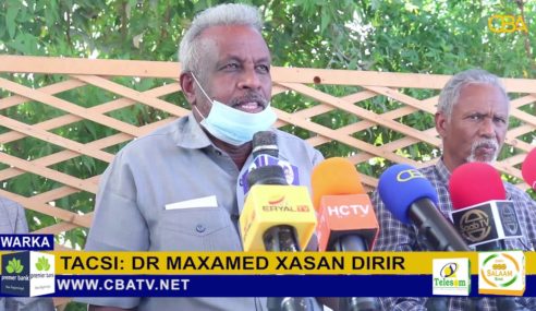 Tacsi:- Dhakhatiir Iyo Masuuliyiin  Ayaa Si Wada Jira Tacsi Ugu Diray DR Maxamed Xasan dirirye