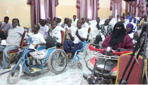 Somaliland disability community awards handicap activists in Hargeisa.