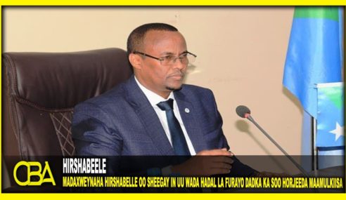 Madaxweynaha HirShabelle oo sheegay in uu wada hadal la furayo dadka ka soo horjeeda maamulkiisa