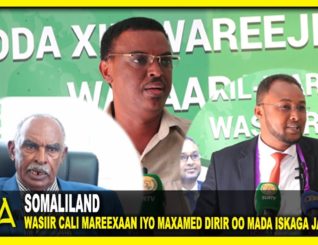 Wasiir Cali Mareexaan iyo Agaasime Hore Maxamed Dirir oo madal hadalo isku dhaafsaday