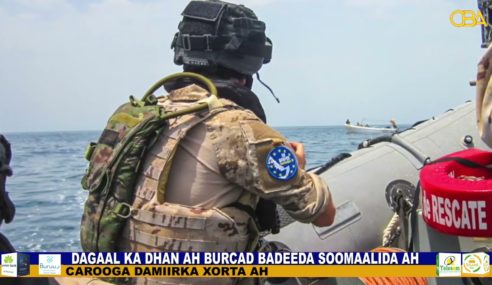 Xeebaha soomaaliya Oo laga bilaabayo Dagaalka dhan ah Kooxaha Burcad-badeeda Soomaalida ah.