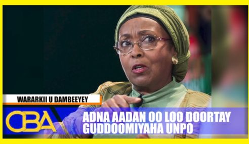 Dr. Adna Aadan oo loo doortay guddoomiyaha ururka UNPO.