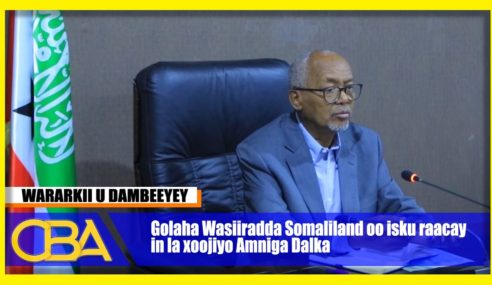 Golaha Wasiiradda Somaliland oo isku raacay in la xoojiyo Amniga Dalka.