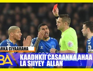 Kooxda Everton oo laga diiday laba rafcaan oo la xidhiidha kaadhkii casaanka ahaa ee la siiyay Allan.