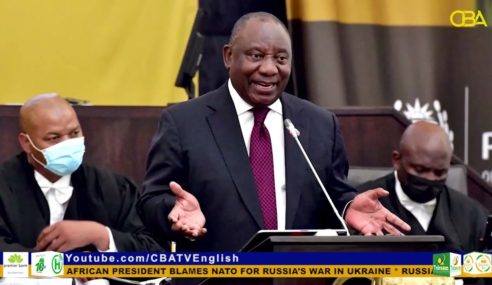 South African President blames NATO for Russia’s war in Ukraine