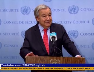 UN Sec. Gen calls for end Russia’s of war in Ukraine.