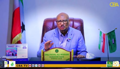 “Lacagtii somaliland lahayd ayay Somaliya dib ugu soo celisay”Gudoomiye Faysal Cali Waraabe