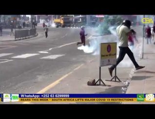 Sri Lankan protesters dispersed by water cannon, tear