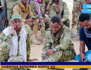 R/wasaraaha Somalia oo Khadka Taleefanka Kula Hadlay Mas’uuliyiinta Hoggaaminaya Kacdoonka..