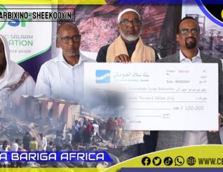 Hormuud Salaam Foundation ayaa $100,000 ugu deeqdey ganacsatadii ku hanti beeshay Suuqa Bakaaraha.