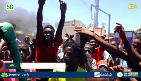 Sheekh Shariif oo Madaxweynaha Somaaliya ugu digay dhul boobka ka socda Magaalada Muqdisho.