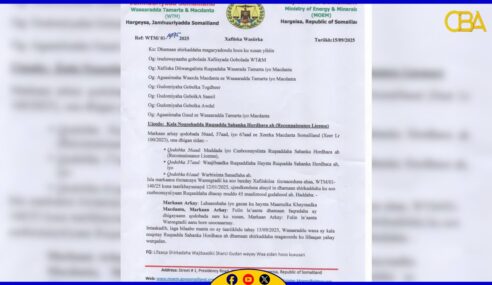 Wasaaradda Macdanta Somaliland oo ruqsadihii sahanka kala laabatay shirkadihii ugu badnaa ee Macdanta ka shaqeeya.