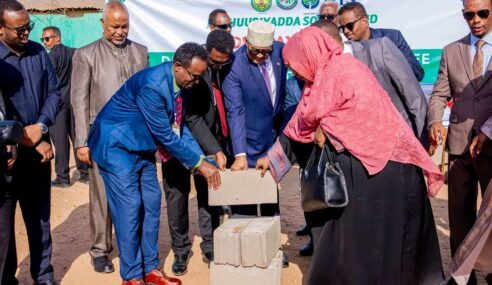 President of the Republic of Somaliland Lays Foundation Stone for Gabiley Football Stadium