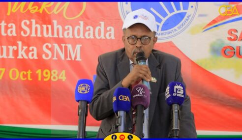 “Ictiraafku waxa uu imanayaa inagoo nool, maalinta 17-Oktoobar waa maalin ku wayn mujaahidiinta Ururka SNM” Wasiir Cawil Galaydh