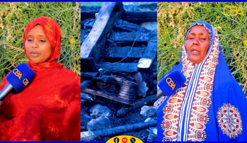 Dhacdo naxdin badan: Dad Goobjoogayaal ah ayaa CBA TV uga waramay aabo la sheegay inuu gubay caruurtiisii oo afar ahaa, Hargeysa.