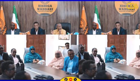 Guddoomiyaha Xisbiga Waddani ayaa la kulmay xoghayayashii hore ee xisbiga ee la kala diray