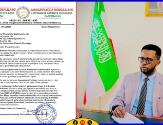 Somaliland shaqaale sheegtay Agaasime guud oo shaqadii laga joojiyey.