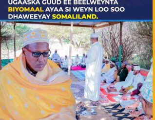 Ugaaska guud ee beelweynta Biyomaal ayaa si weyn loogu soo dhaweeyey Somaliland
