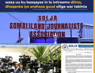 Ururka saxafiyiinta somaliland ee SOLJA waxa uu ku baaqayaa in la ixtiraamo diinta, dhaqanka iyo anshaxa guud xiliga war tabinta