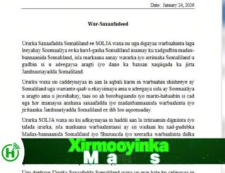 Ururka Saxaafadda Somaliland ee SOLJA waxa uu uga digayaa warbaahinta laga leeyahay Soomaaliya ee ka hawl-gasha Somaliland inaanay ku xadgudbin madax-bannaanida Somaliland