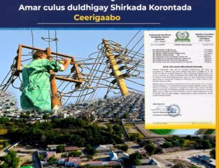 Komishanka tamarta qaranka  JSL oo amar culus duldhigay shirkada korontada ceerigaabo