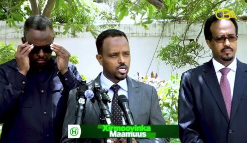 Wasiir Cadaala “Shirkeenna maanta waxa uu ku saabsanaa sida DFS ay u curyaamisay dhaqaalihii baadda ahaa ee khawaarijtu ka qaadi jireen muwaadiniinta Soomaaliyeed, taas oo guul weyn laga gaaray.”