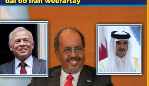 Madaxtooyada Soomaaliya: Xasan Sheekh Maxamuud Oo Khadka Telefoonka Kula Hadlay Boqorka Urdun iyo Dowladda Qatar, Kana Hadlay Xiisadda Bariga Dhexe