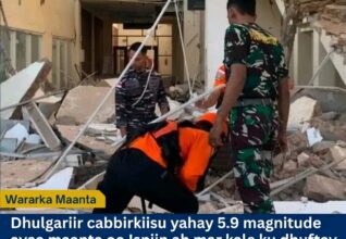 Dhulgariir 5.9 Magnitude ah oo Mar Kale Ruxay Jasiiradda Flores ee Indonesia