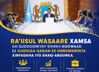 Ra’iisul Wasaare Xamse oo Guddoomiyay Shirkii Koowaad ee Guddiga Qaran ee Horumarinta Xirfadaha iyo Shaqo-abuurka