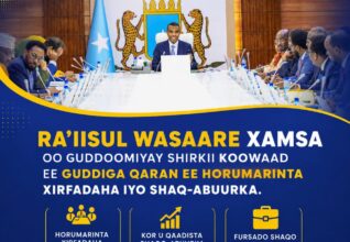 Ra’iisul Wasaare Xamse oo Guddoomiyay Shirkii Koowaad ee Guddiga Qaran ee Horumarinta Xirfadaha iyo Shaqo-abuurka