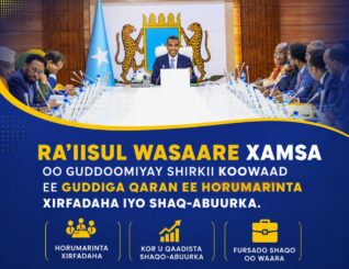 Ra’iisul Wasaare Xamse oo Guddoomiyay Shirkii Koowaad ee Guddiga Qaran ee Horumarinta Xirfadaha iyo Shaqo-abuurka
