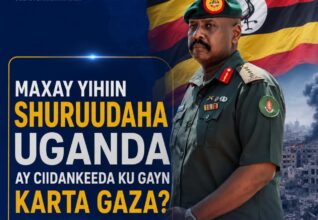 Taliyaha Uganda oo Shaaciyay Laba Shuruud oo Maraykanka looga Baahan Yahay Kahor inta Ciidamadooda Gaza Loo Dirin