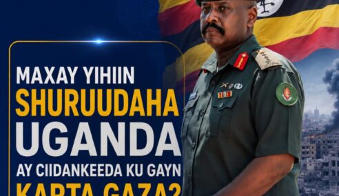 Taliyaha Uganda oo Shaaciyay Laba Shuruud oo Maraykanka looga Baahan Yahay Kahor inta Ciidamadooda Gaza Loo Dirin