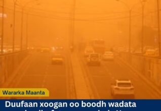 Magaalada Xumus oo Wajahday Duufaan Boodh ah oo Cirka u Beddeshay Oranji iyo Casaan