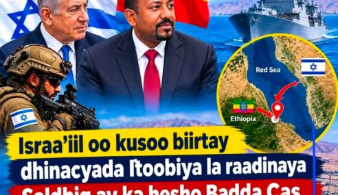 Israa’iil oo Taageertay Qorshaha Itoobiya ee Saldhig Joogto ah oo Badda Cas ah