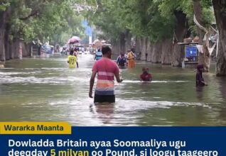Britain oo Soomaaliya ugu deeqday 5 milyan oo Pound