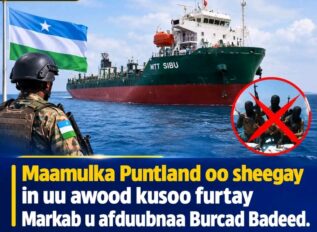 Puntland oo Howlgal Ku Soo Furtay Markab ay Burcad-badeeddu Ku Haysteen Xeebaha Bari
