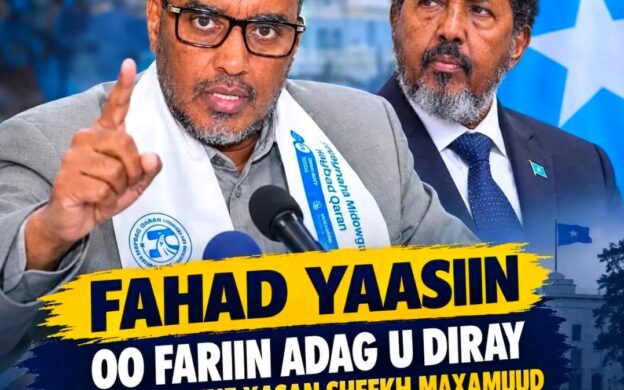 Fahad Yaasiin oo fariin adag u diray Madaxweyne Xasan Sheekh Maxamuud,